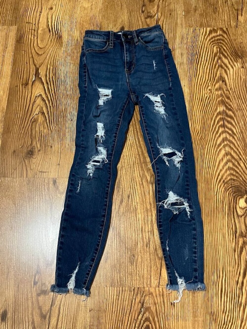 SO High Rise Ultimate Ankle Jeggings, Distressed, Size 1S/25W